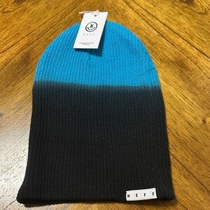 Neff brand two-tone knit beanie.